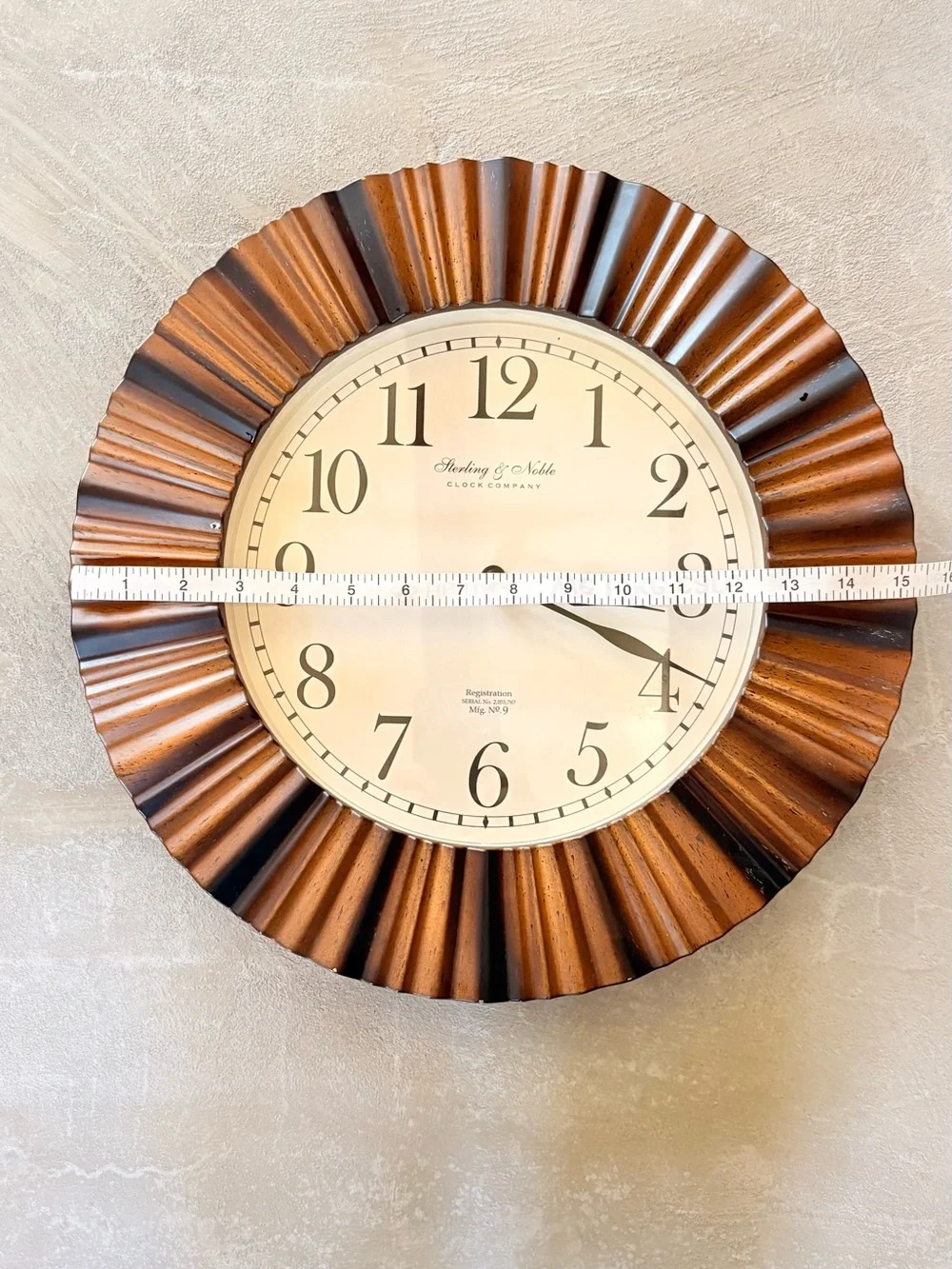 Sterling & Noble Wall Clock 15.5